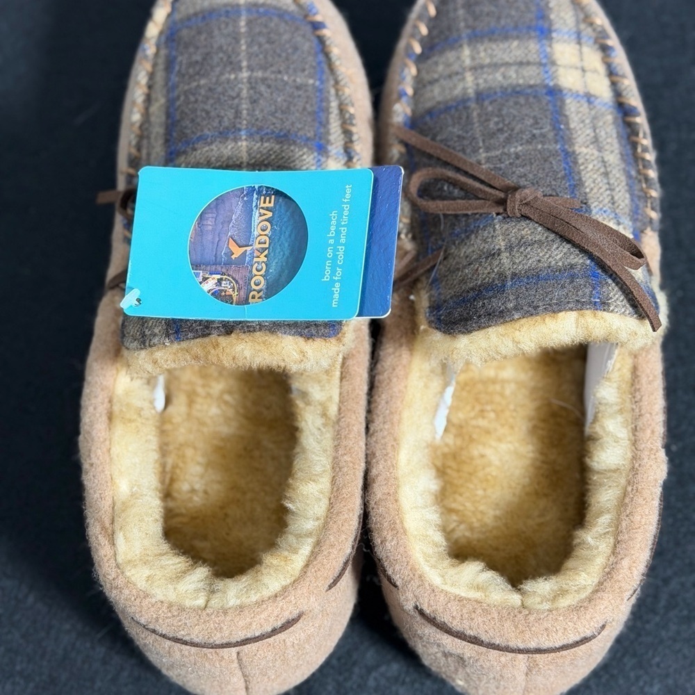 Plaid Fleece-Lined Loafers for Men - Picture 2 of 3